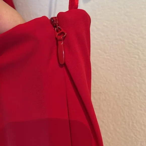 🆕 BCBGMaxAzaria Somara Asymmetrical One Shoulder  Red Cocktail Dress, Size 10