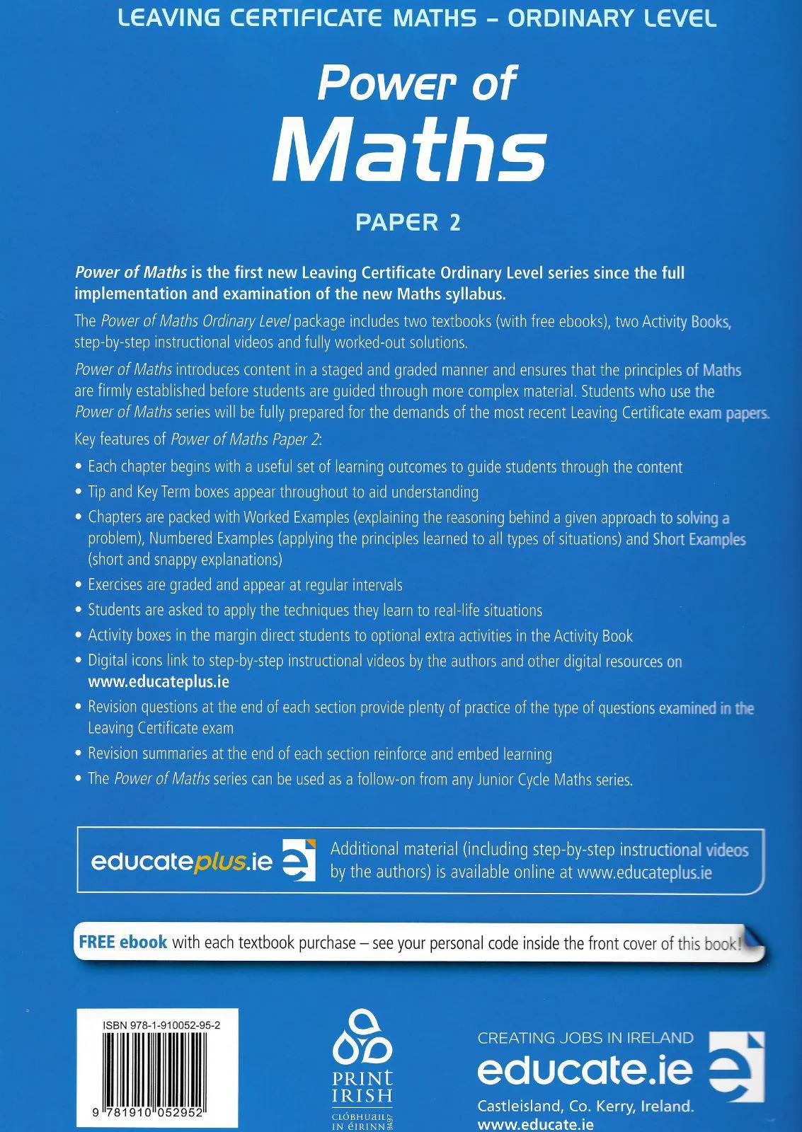 ■ Power of Maths - Leaving Cert - Paper 2 - Ordinary Level - Textbook Only