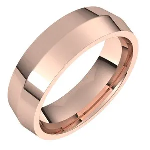 10K Rose 6 mm Knife Edge Comfort Fit Band Size 8.5