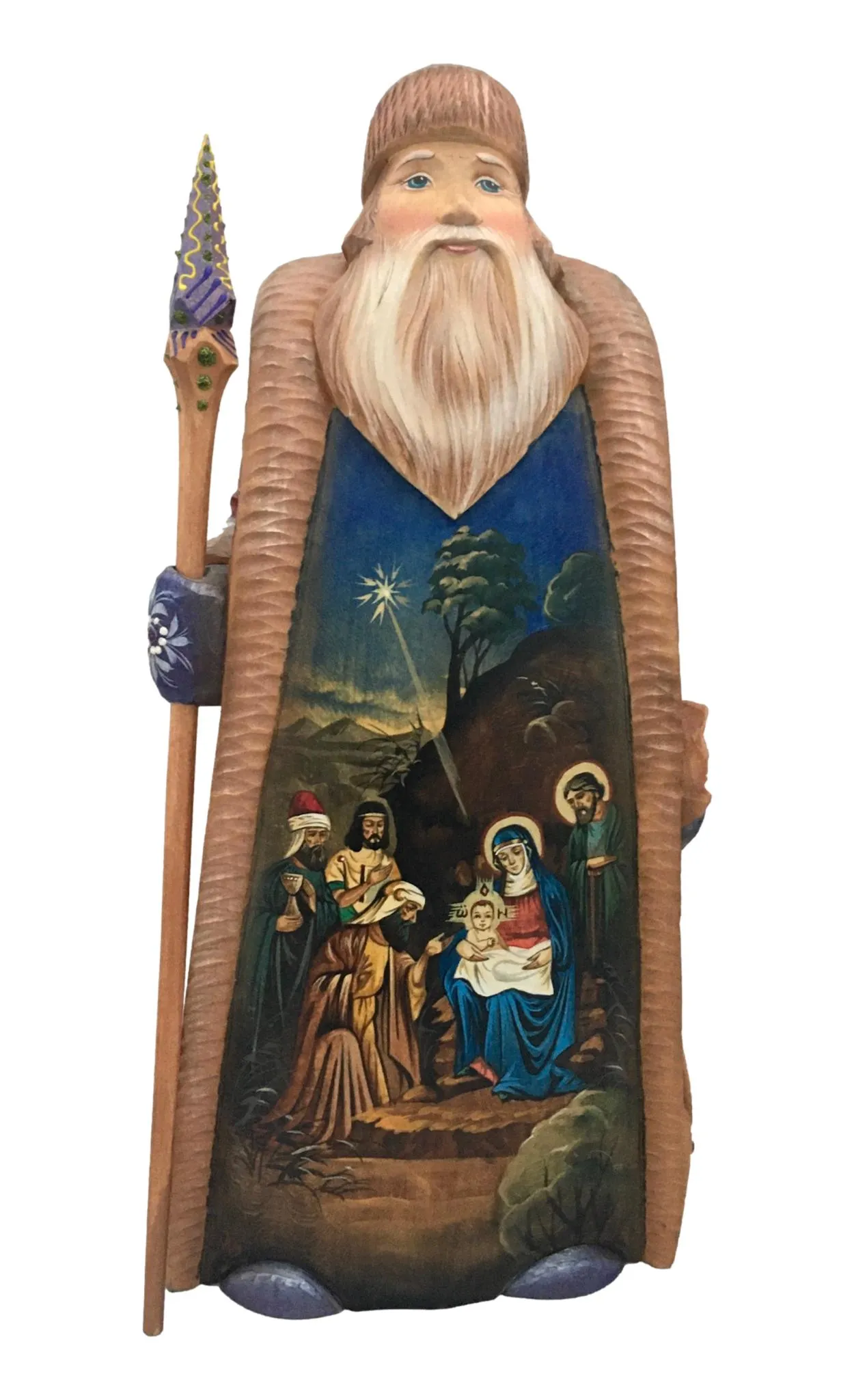12.5” Traditional Russian Santa Nativity Figurine