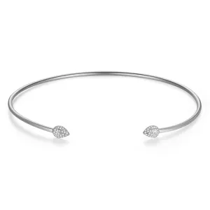 14K Solid Gold Bangle Exclusively Handcrafted 0.644 Carat Natural Diamond (H-F Color, VS1-VS2 Clarity)