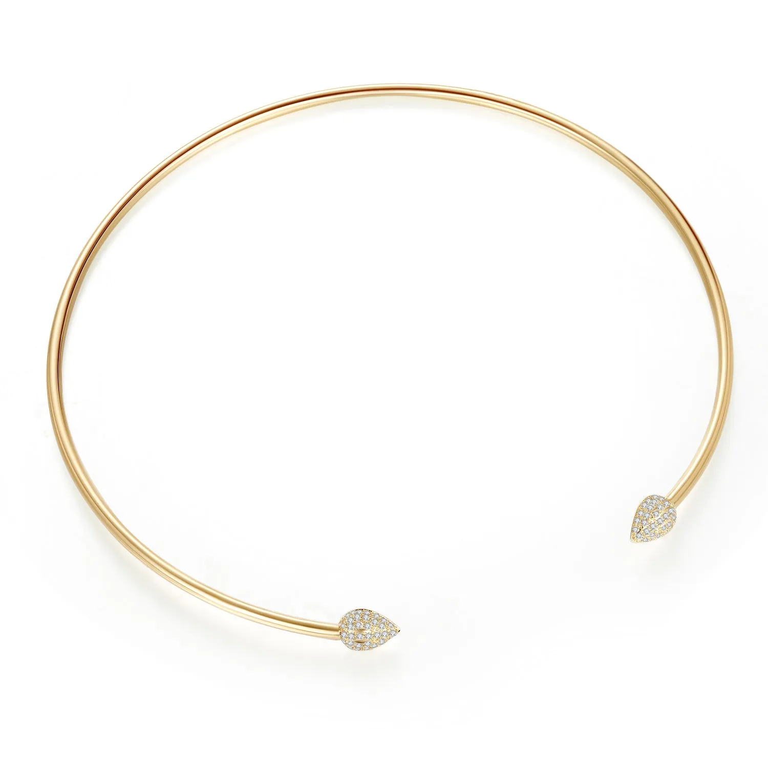 14K Solid Gold Bangle Exclusively Handcrafted 0.644 Carat Natural Diamond (H-F Color, VS1-VS2 Clarity)