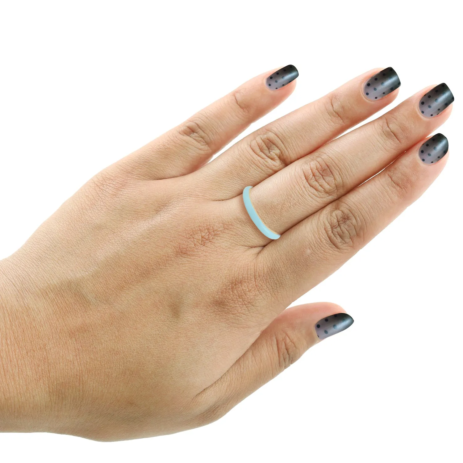 14k Yellow Gold Simple Enamel Band Ring Handmade Jewelry