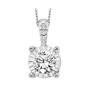 14KT White Gold & Diamond Classic Book Tru Reflection Neckwear Pendant    - 1/2 ctw