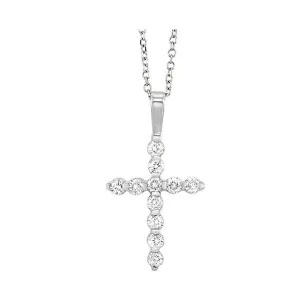 14KT White Gold & Diamond Pendant - 1     ctw