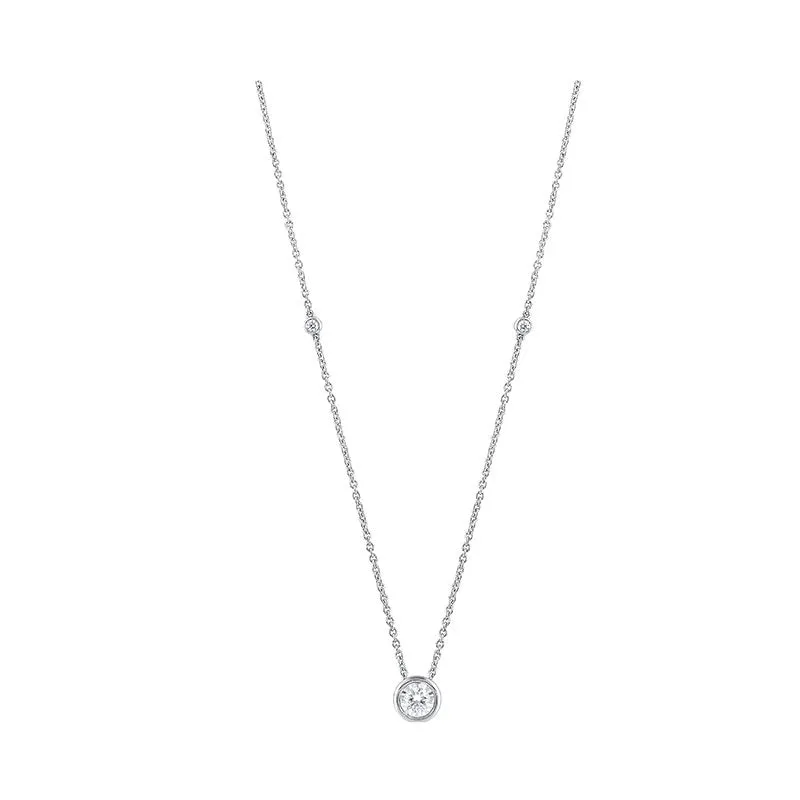 14KT White Gold & Diamond Tru Reflection Neckwear Pendant  - 1/6 ctw