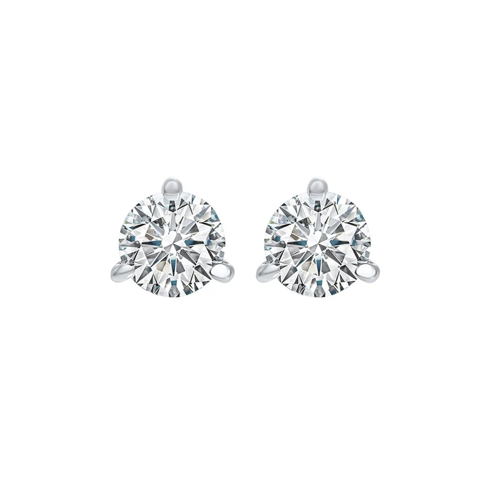 14KT White Gold & Diamonds Stunning Stud Earrings - 3/4 ctw