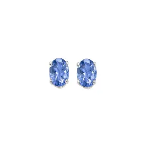 14KT White Gold Classic Book Color Stud Earrings