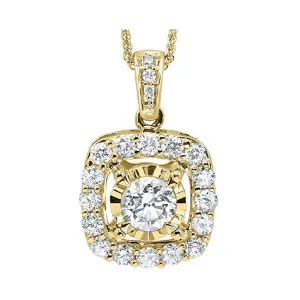 14KT Yellow Gold & Diamond Tru Reflection Neckwear Pendant    - 1/4 ctw