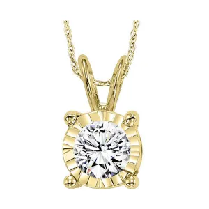 14KT Yellow Gold & Diamond Tru Reflection Neckwear Pendant    - 1/4 ctw