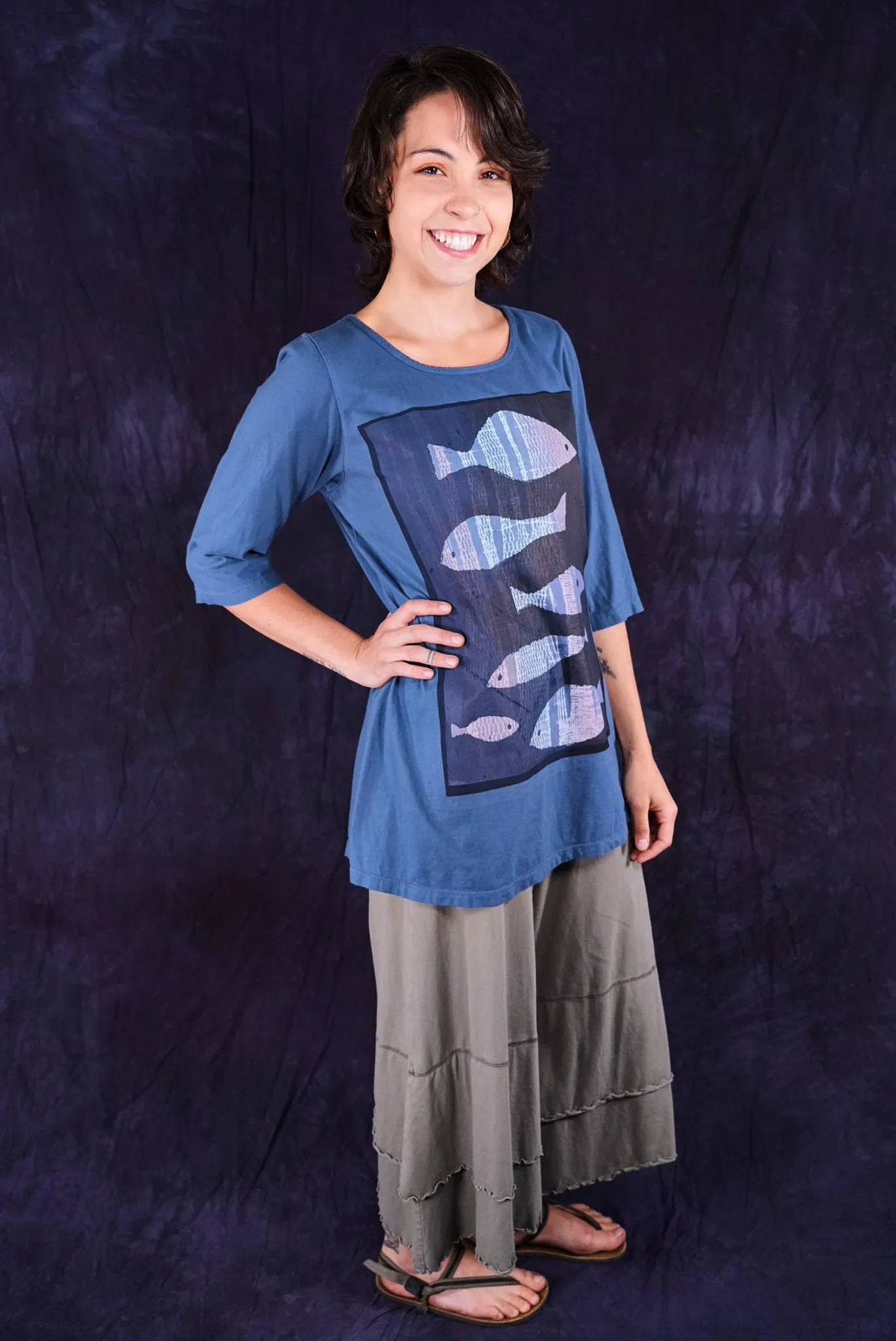 1582 Simple Tee Echo Blue-P