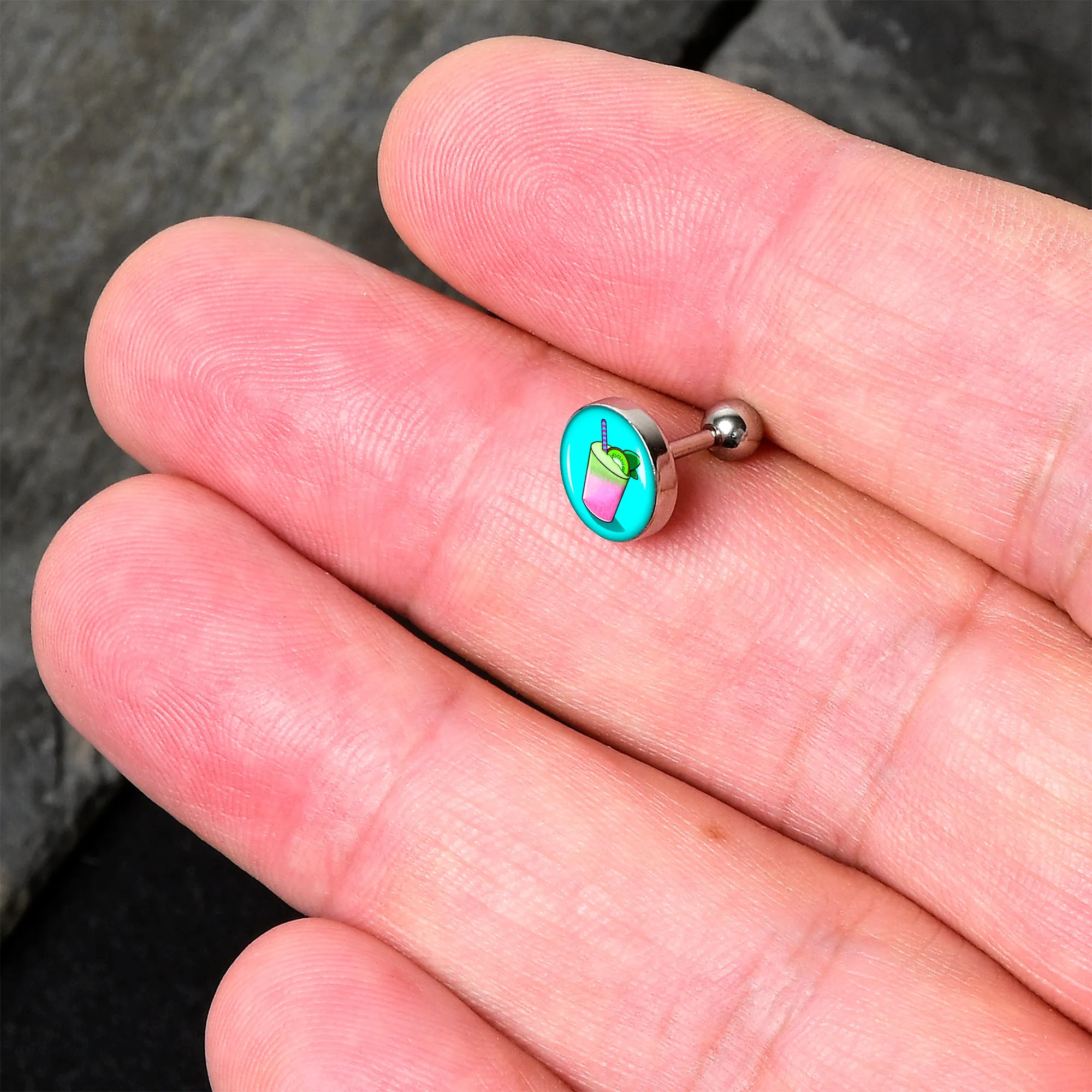 16 Gauge 1/4 Summer Drink Cartilage Tragus Earring