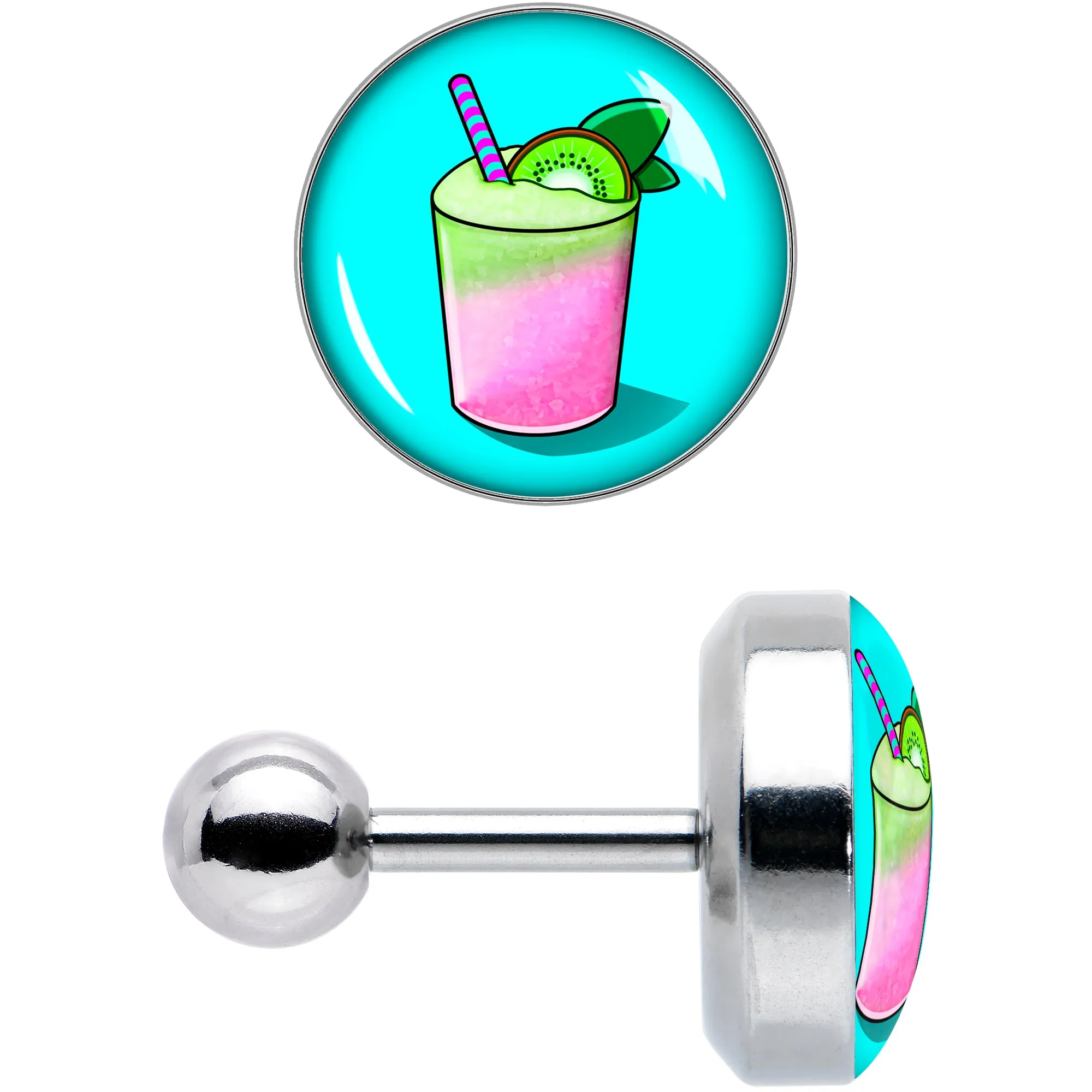 16 Gauge 1/4 Summer Drink Cartilage Tragus Earring