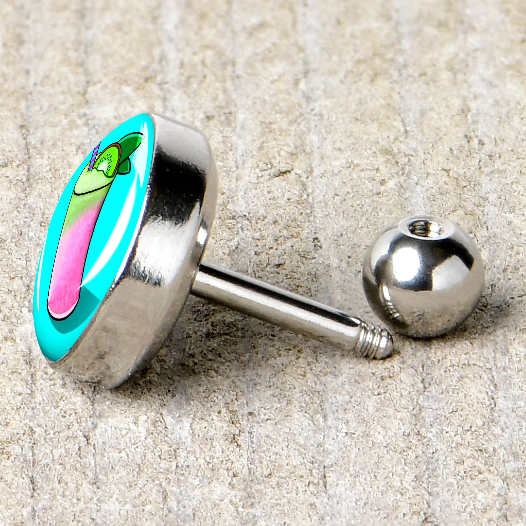 16 Gauge 1/4 Summer Drink Cartilage Tragus Earring
