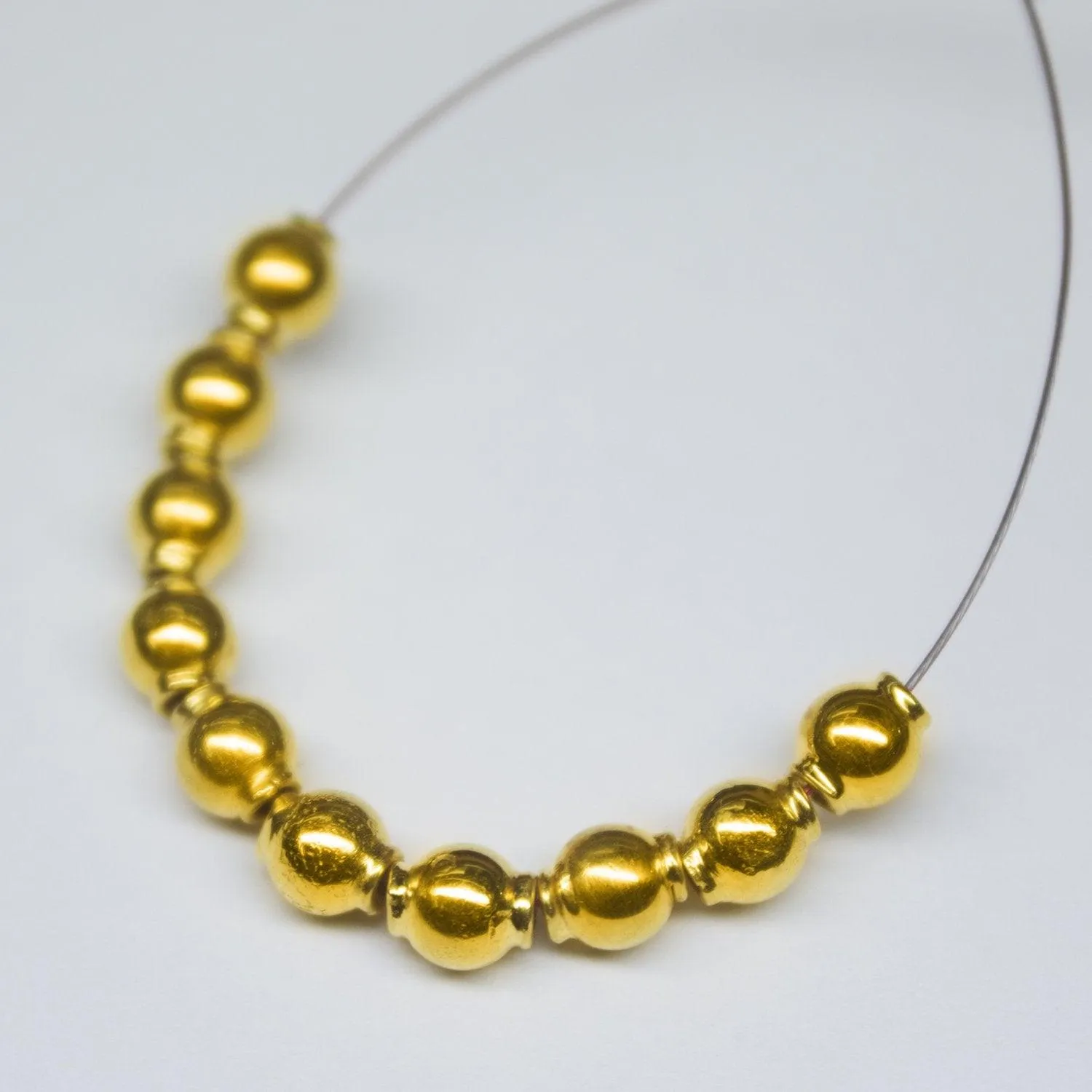 18k Solid Gold Tribal Handmade Lantern Jewelry Spacer Beads 4mm x 4.5mm 2" 10pc