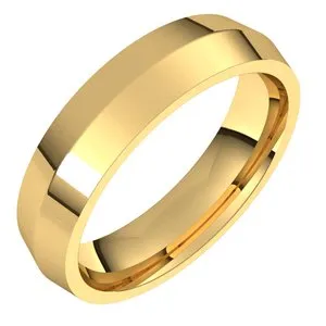 18K Yellow 5 mm Knife Edge Comfort Fit Band Size 8.5