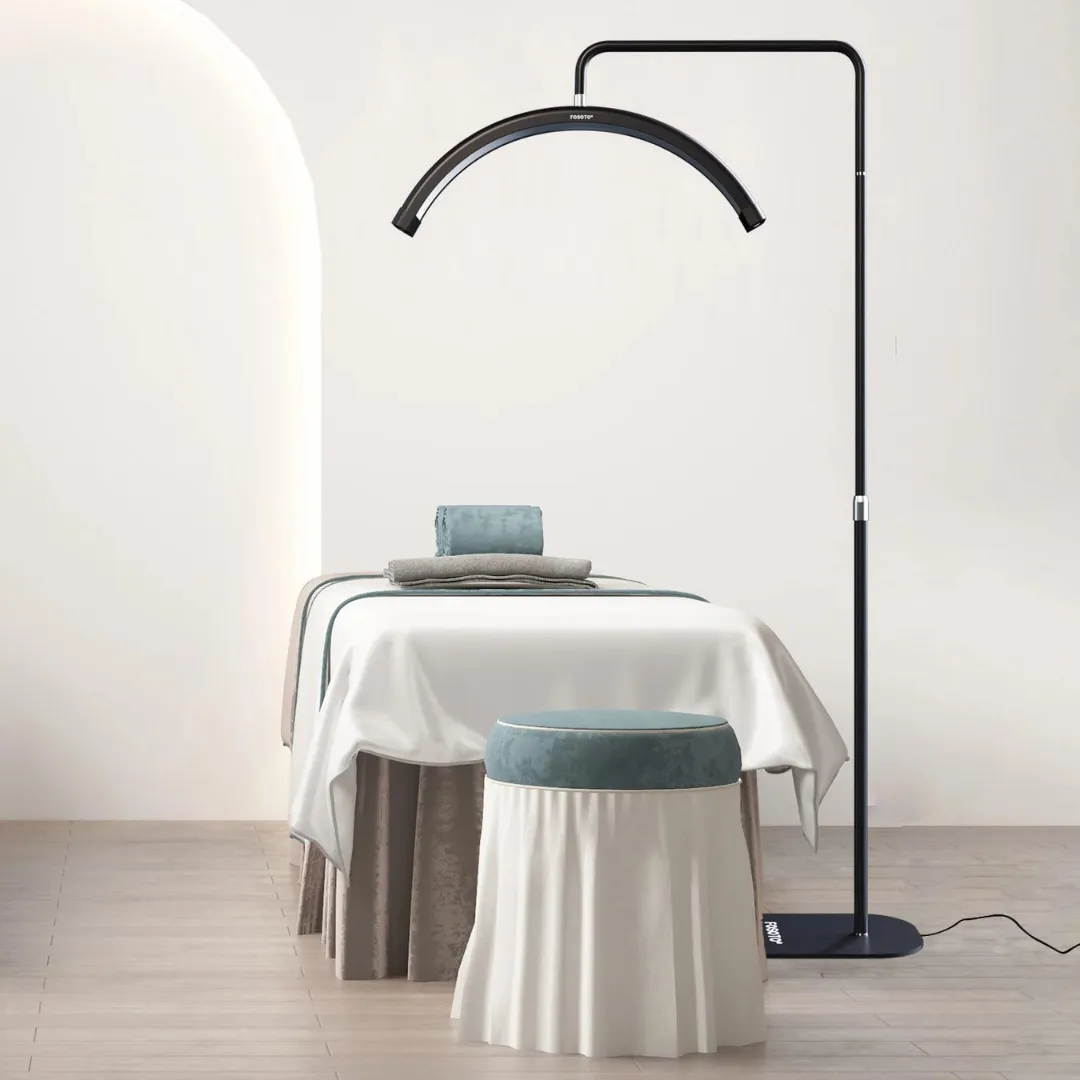 28" Lash LED Half Moon LED Ring Light / Lash Light with Phone Holder