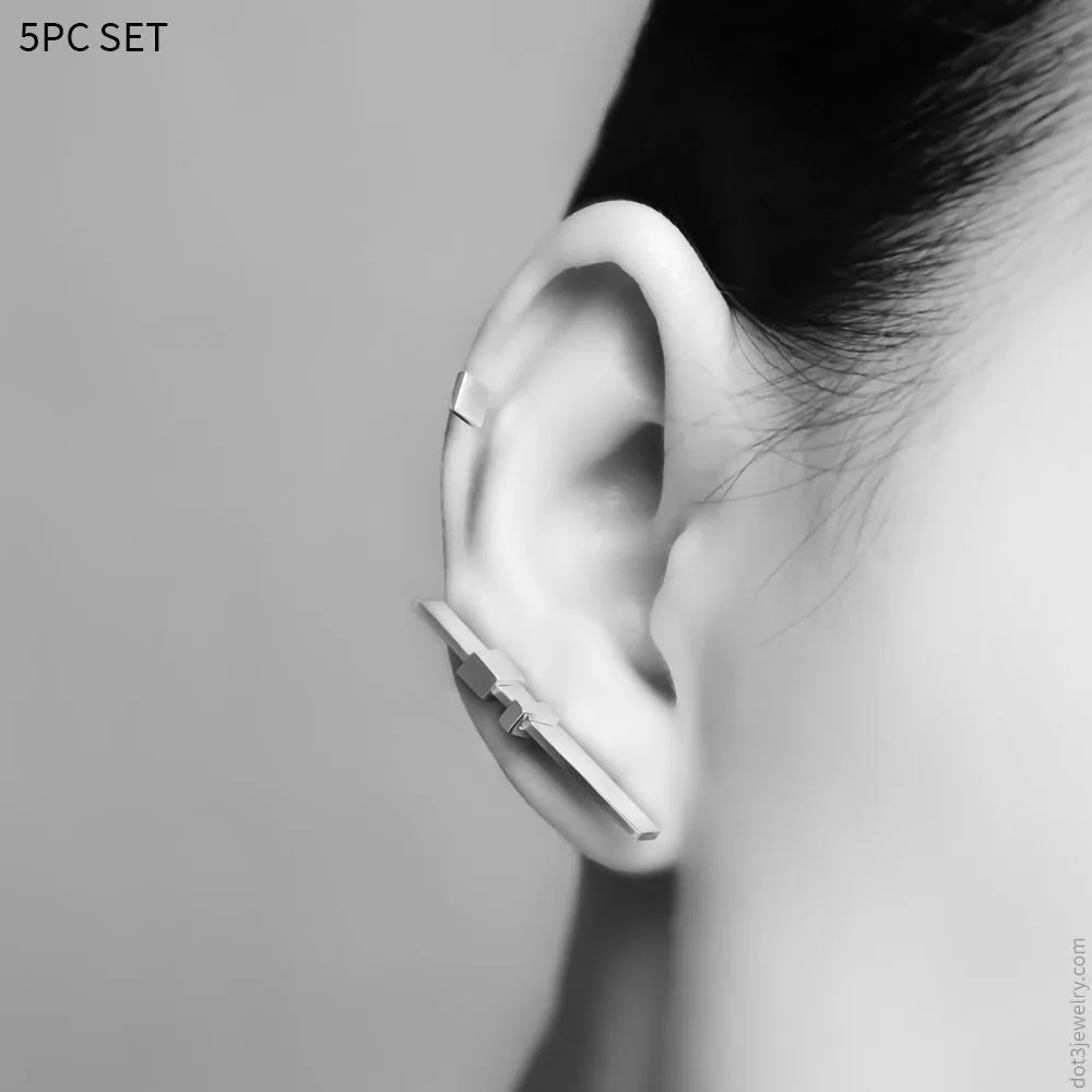 .305 MY EASY GOING FAMILY | TRIPLE EARRINGS | 3/5 pc Set