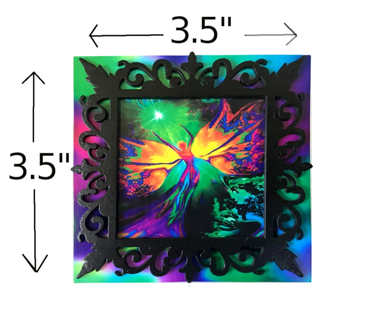 3d Rainbow Angel Night Light, Positive Energy Reiki Therapy Lighting -"From Dark to Light"