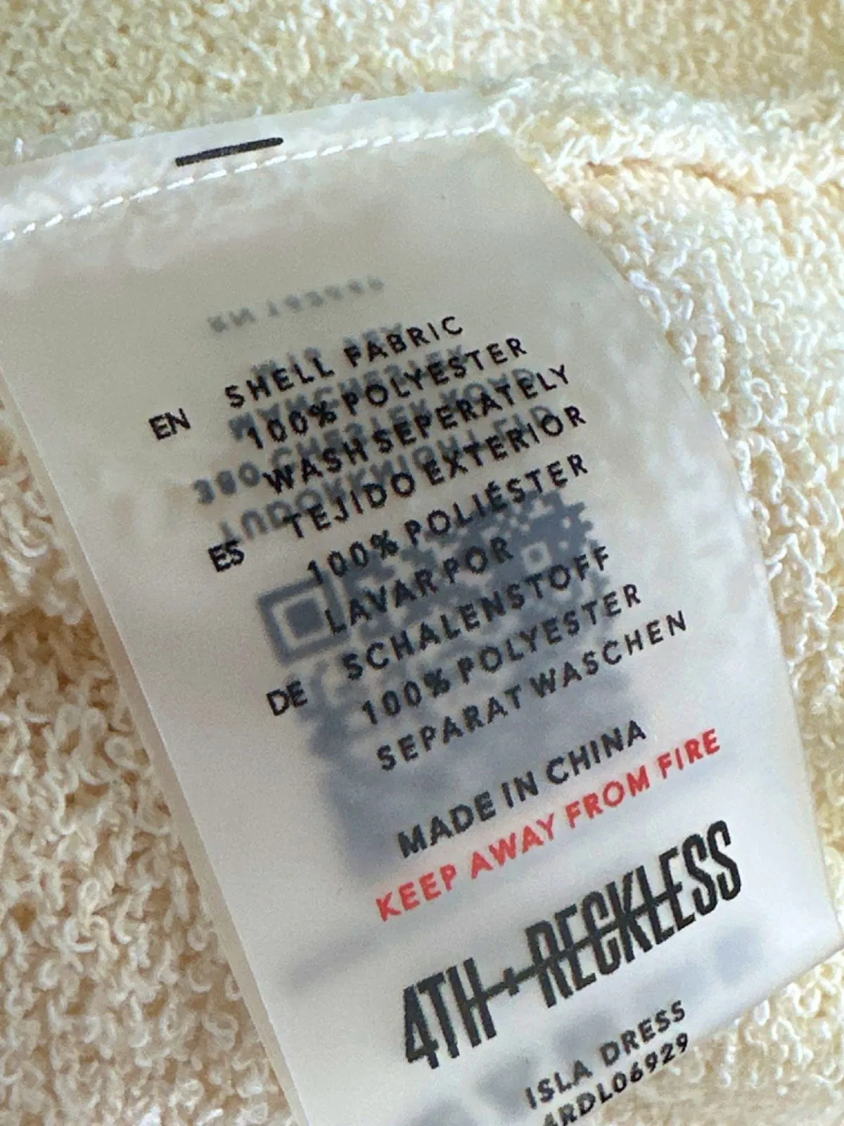 4th   Reckless Off White Isla Beach Dress UK 10