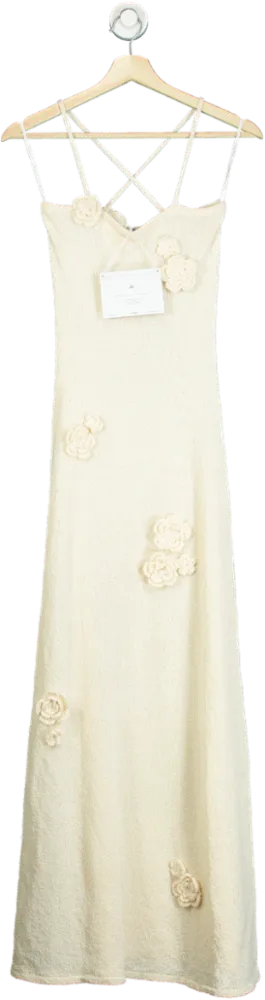 4th   Reckless Off White Isla Beach Dress UK 10