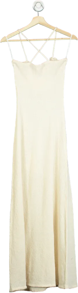 4th   Reckless Off White Isla Beach Dress UK 10