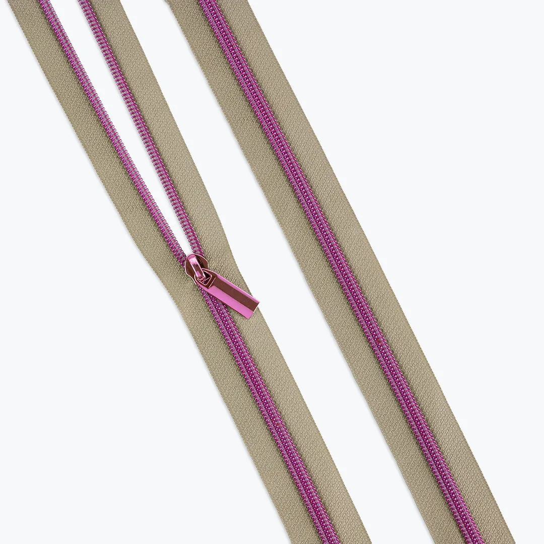#5 Zipper Beige - Tula Pink Bag Hardware