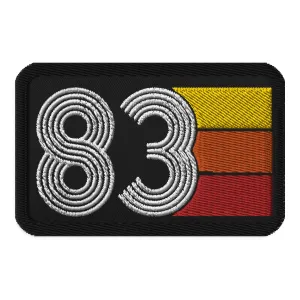 83 - 1983 Retro Tri-Line Embroidered patches