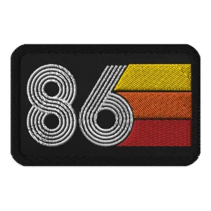 86 - 1986 Retro Tri-Line Embroidered patches