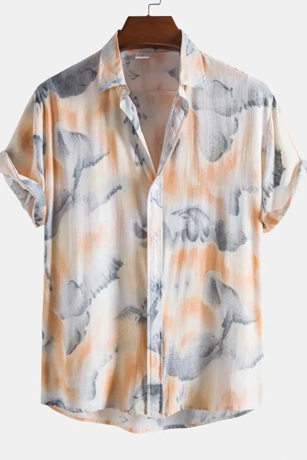 Abstract Ink Print Shirts