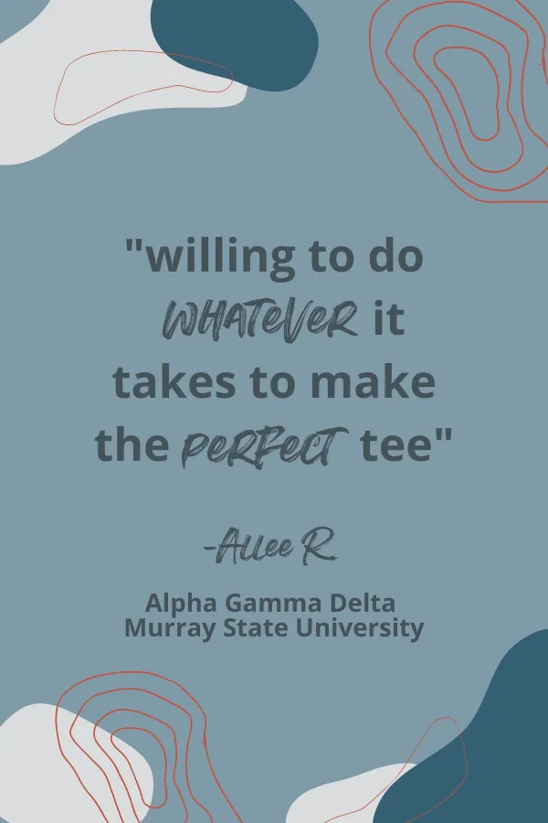 Alpha Delta Pi Recruitment Blue Script Tee