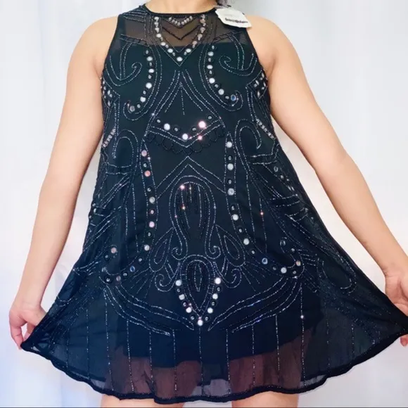 Altar D’State Sequin and beaded mini dress