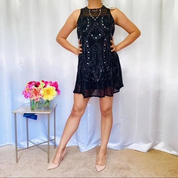Altar D’State Sequin and beaded mini dress