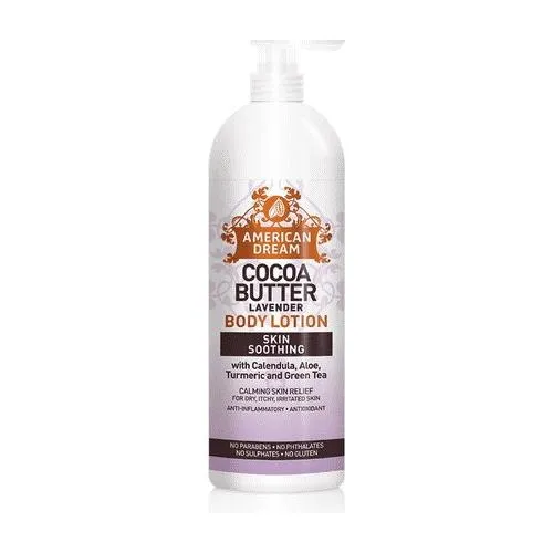 American Dream Cocoa Butter Lavender with Calendula, Aloe, Turmeric and Green Tea Body Lotion 16oz