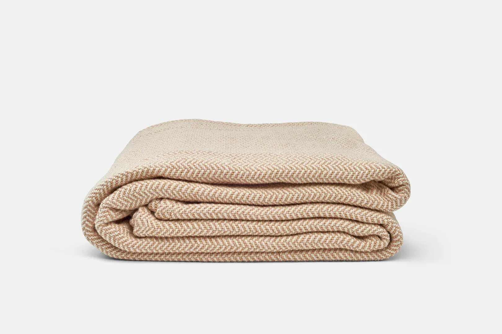 American Made Organic Herringbone Weave Cotton Blanket