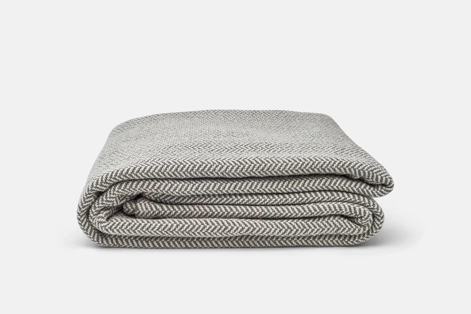 American Made Organic Herringbone Weave Cotton Blanket