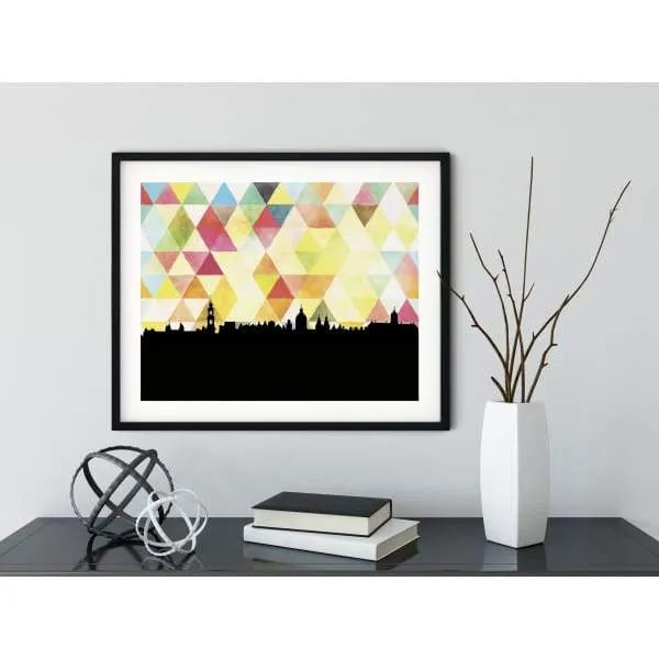 Amsterdam, Netherlands geometric skyline