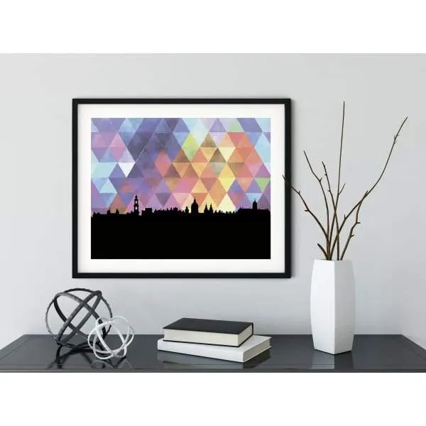 Amsterdam, Netherlands geometric skyline