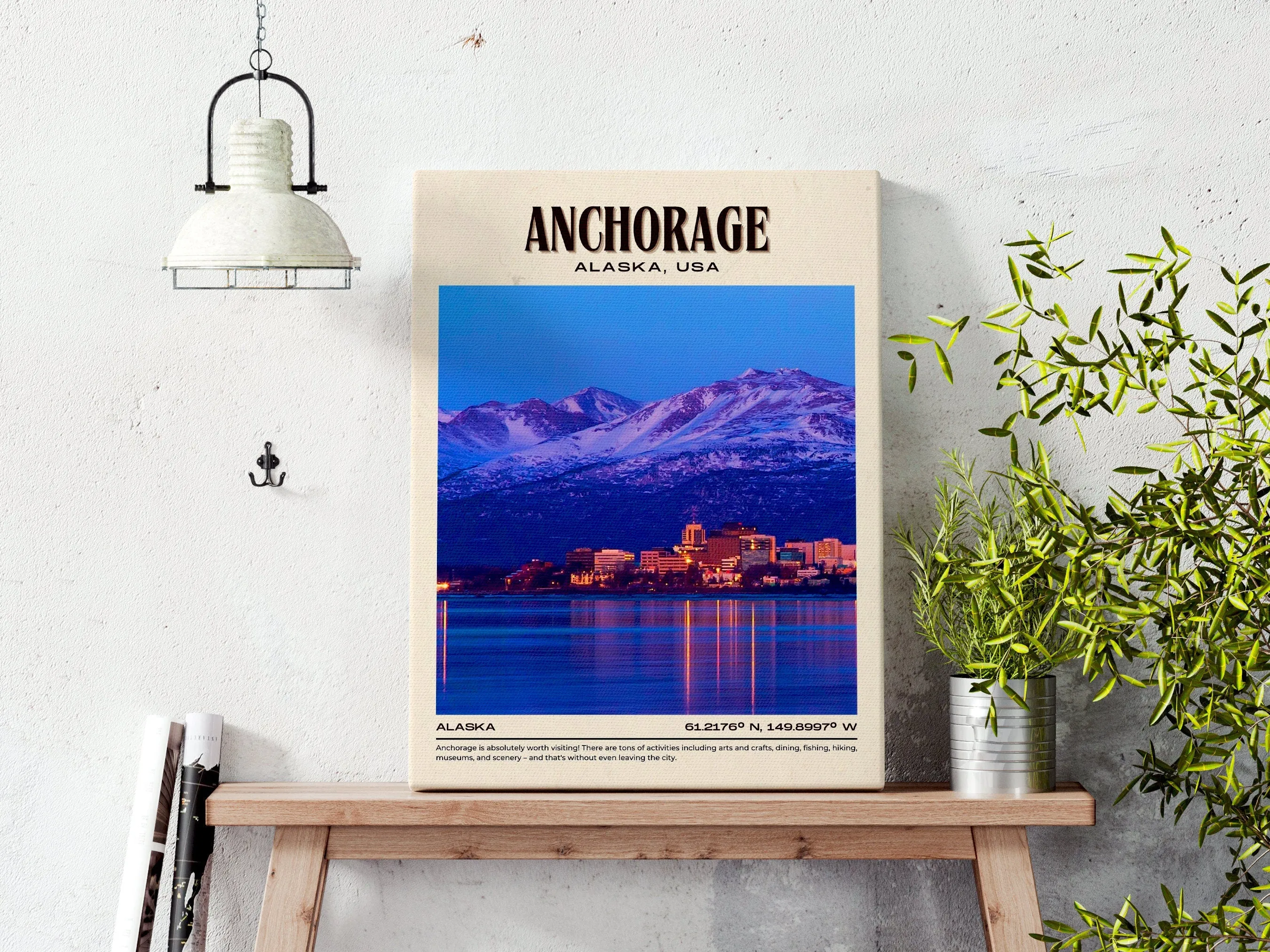 Anchorage Vintage Wall Art, Alaska, USA