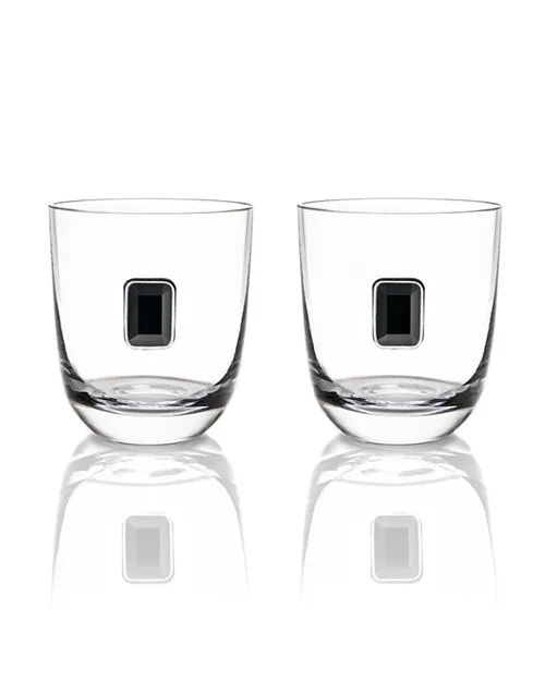 ANNA NEW YORK | Elevo Double Old Fashion Glasses | Obsidian