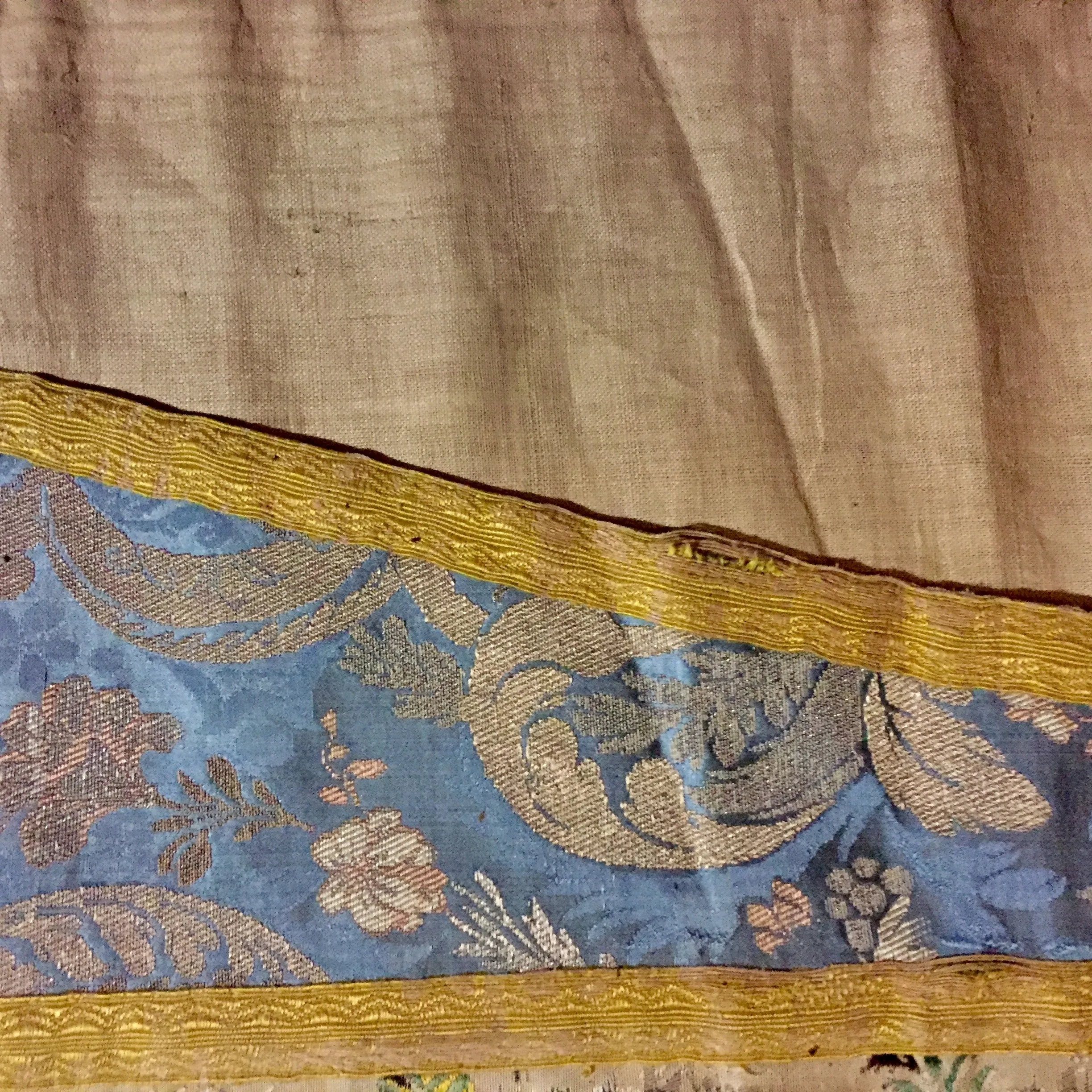 Antique Clerical Robe, Vestment, France, 16th-17th Century, Beautiful Embroidery, Gold Thread