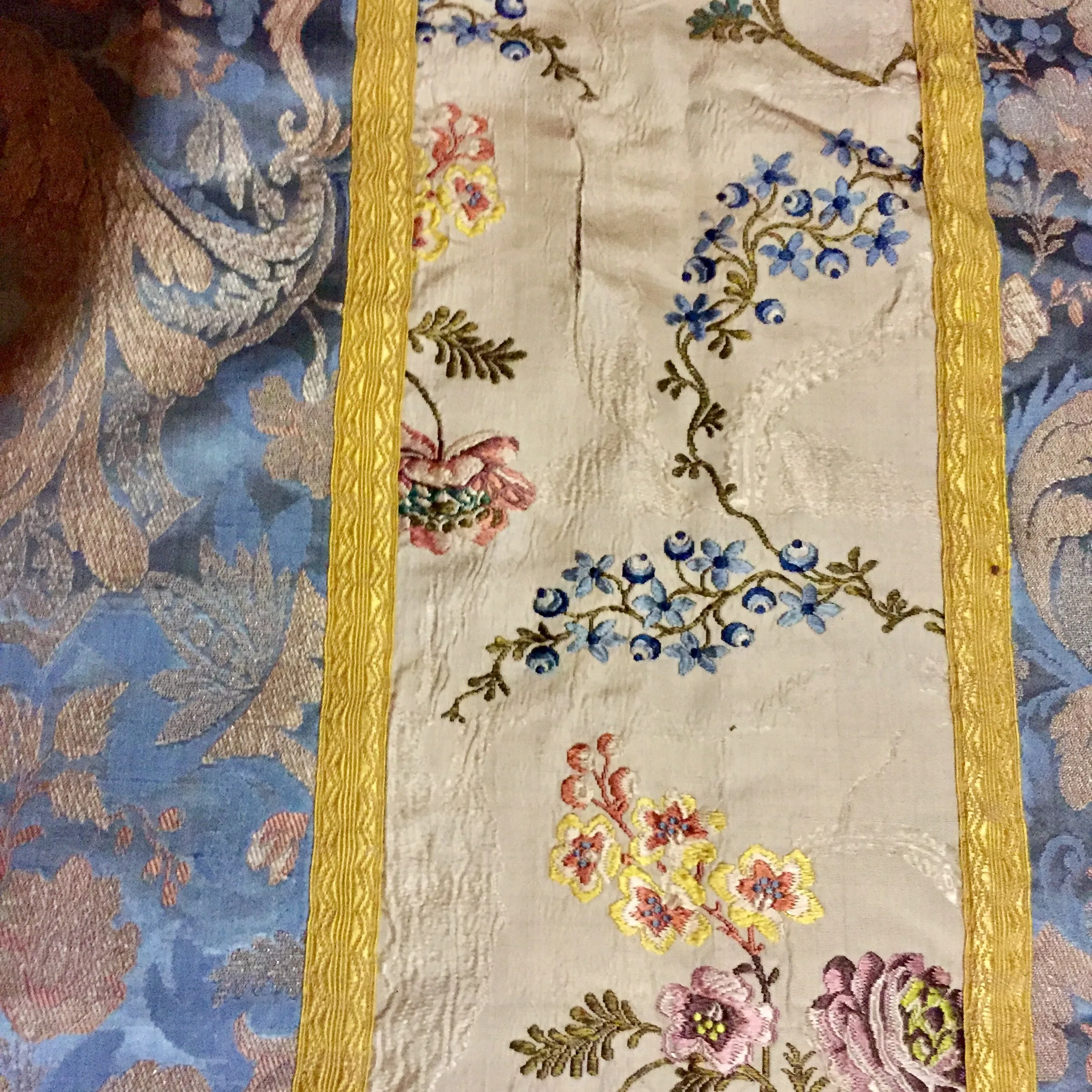 Antique Clerical Robe, Vestment, France, 16th-17th Century, Beautiful Embroidery, Gold Thread