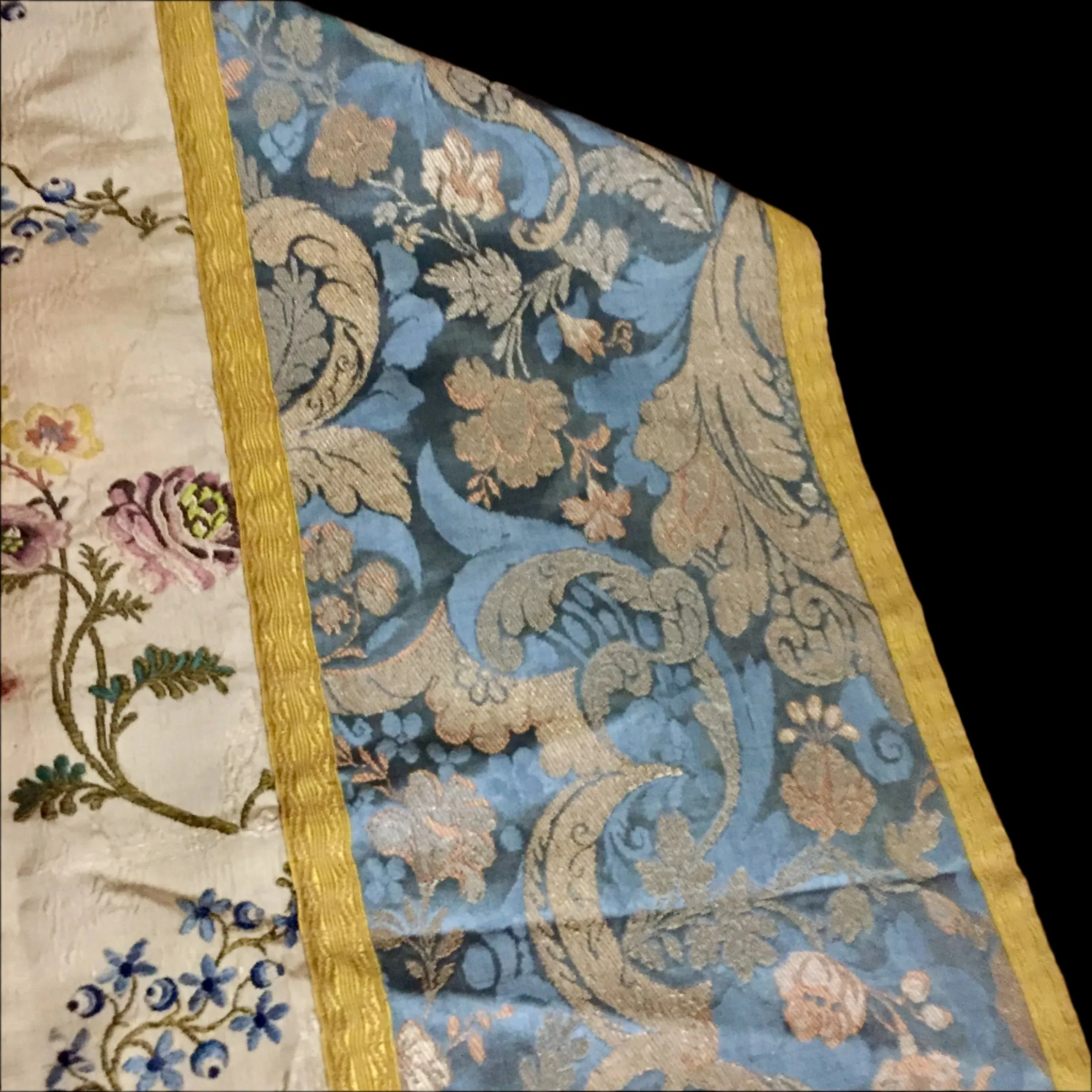 Antique Clerical Robe, Vestment, France, 16th-17th Century, Beautiful Embroidery, Gold Thread
