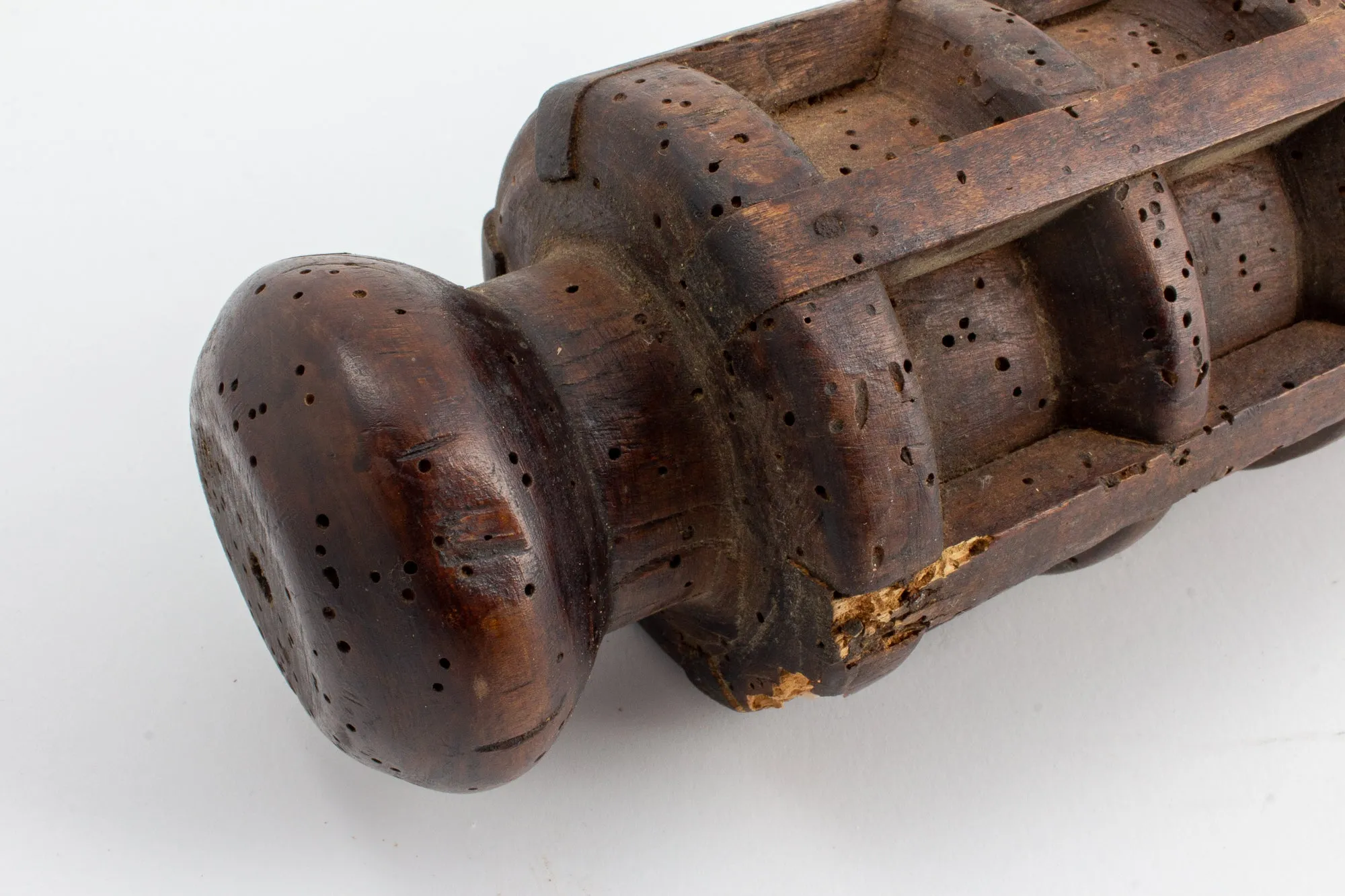 Antique Italian Wood Ravioli Rolling Pin