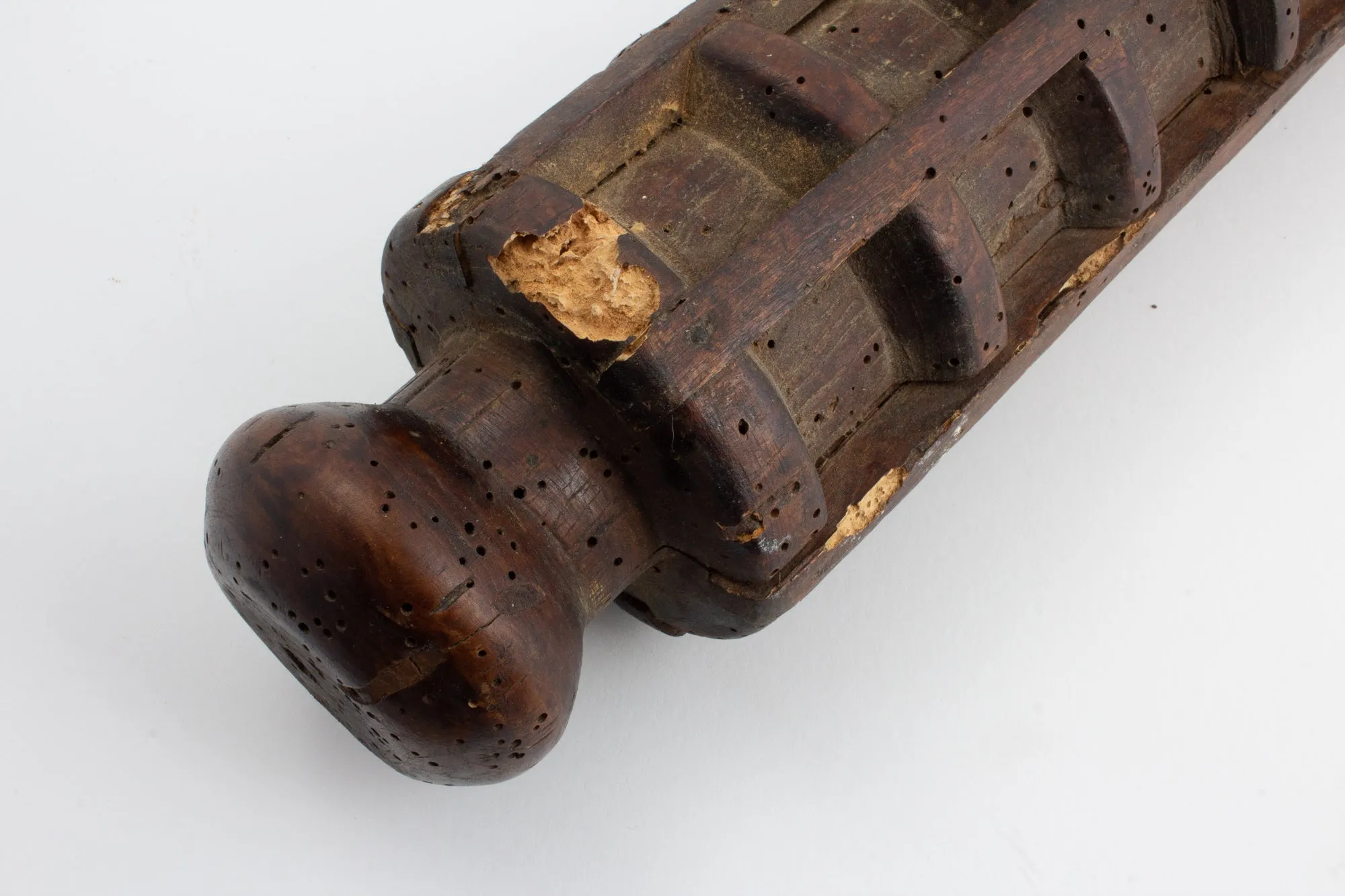 Antique Italian Wood Ravioli Rolling Pin