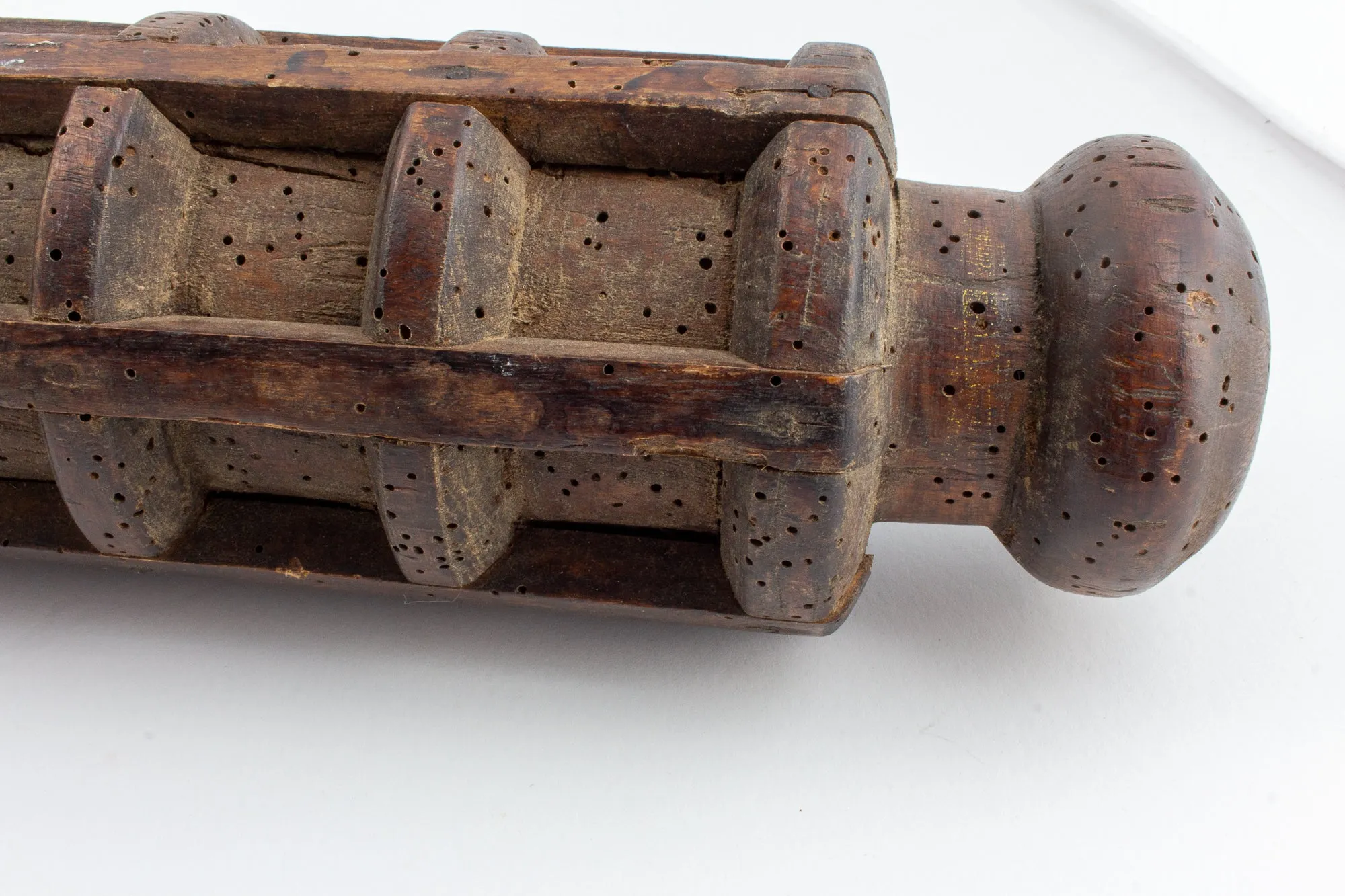 Antique Italian Wood Ravioli Rolling Pin