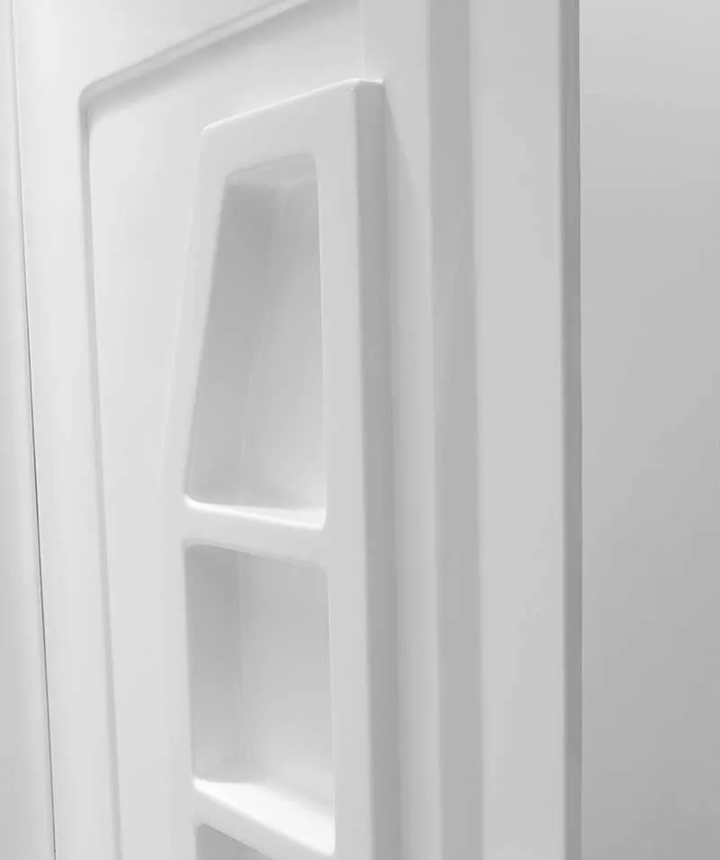 Anzzi Rose 60 in. x 36 in. x 74 in. 3-piece DIY Friendly Alcove Shower Surround in White