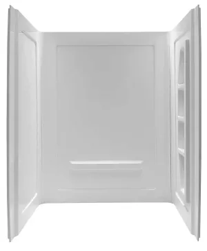Anzzi Rose 60 in. x 36 in. x 74 in. 3-piece DIY Friendly Alcove Shower Surround in White