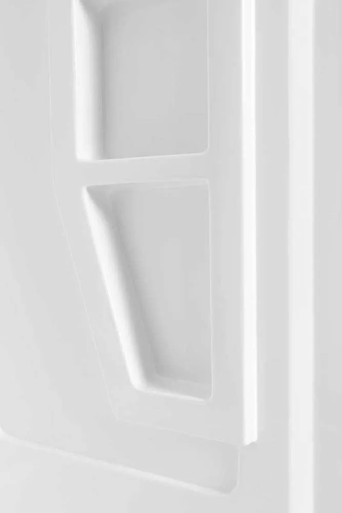 Anzzi Sharman 36 in. x 36 in. x 74 in. 2-piece DIY Friendly Corner Shower Surround in White