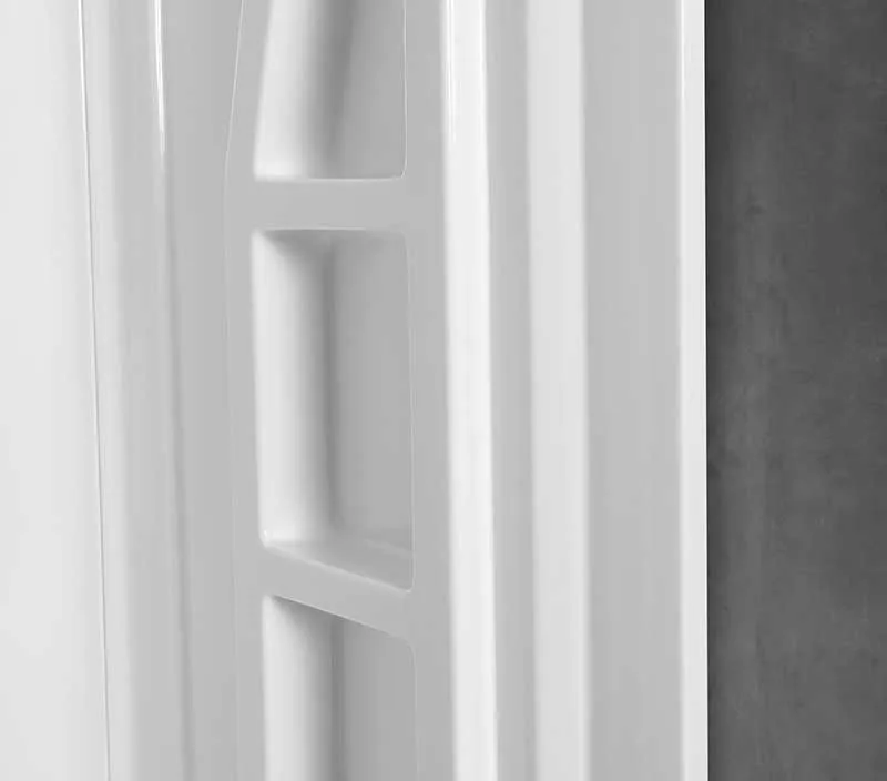 Anzzi Sharman 36 in. x 36 in. x 74 in. 2-piece DIY Friendly Corner Shower Surround in White